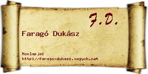 Faragó Dukász névjegykártya