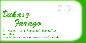 dukasz farago business card